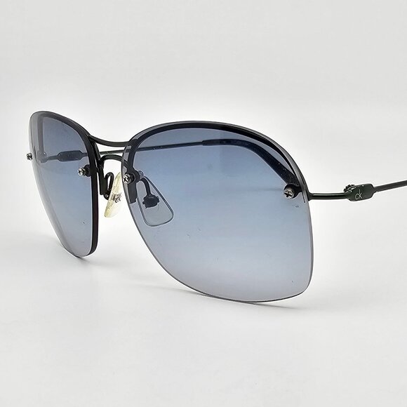 Calvin Klein CK2122S 109 Green Frame Blue Gradient Lens Semi-Rimless Sunglasses main image 12